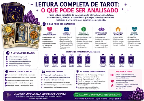 Leitura Completa de Tarot: O Que Pode Ser Analisado Leitura Completa de Tarot: O Que Pode Ser Analisado