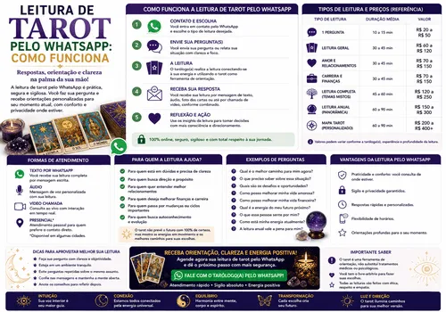 Leitura de Tarot pelo WhatsApp: Como Funciona Leitura de Tarot pelo WhatsApp: Como Funciona