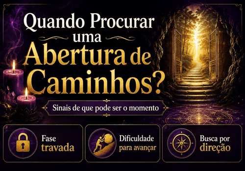 Quando Procurar uma Abertura de Caminhos? Quando Procurar uma Abertura de Caminhos?